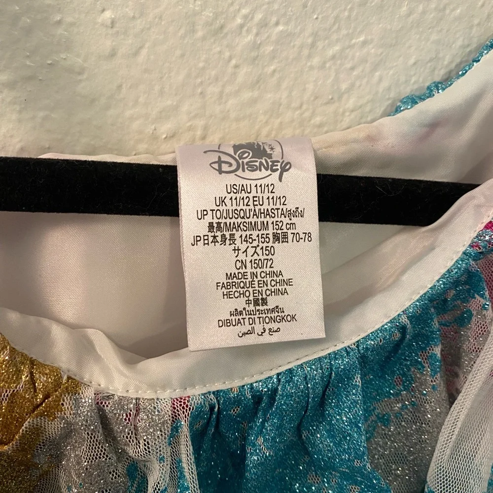 Disney Pocahontas Costume  Dress Up‎ Feathers Princess Glitter Girl 11/12 NWT